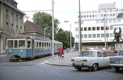 WSB Aarau, Bahnhofplatz, Schützendenkmal, 1967