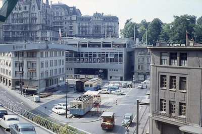 LO Lausanne, Bergstation, Abstellgeleise, 1964