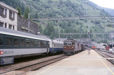 BLS Goppenstein, Bahnhof gegen Tunnel, 1987