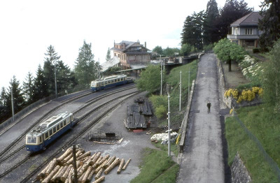 MGN, Bahnhof Glion, Aufnahme 1963