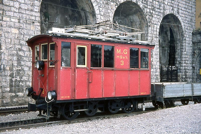 MGN (MG), Montreux, HGe 2/2 3, Aufnahme 1974
