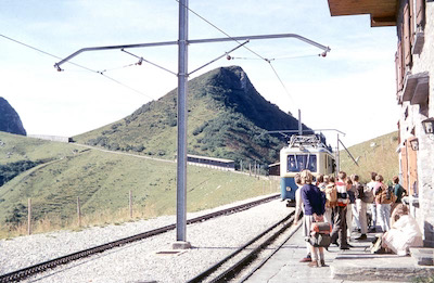 MGN, Station Col de Jaman, Rochers de Naye Bahn, Aufnahme 1963