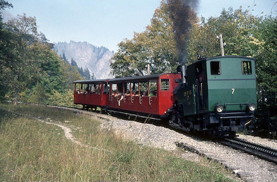 BRB, oberhalb Geldried, Personenzug mit H 2/3 7, Aufnahme 1976