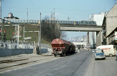 SBB Zürich, Viadukt Sihlquai, Industriegeleise, 1968