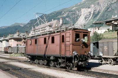 RhB, Samedan, Ge 4/6 391, Aufnahme 1957