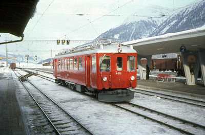RhB Triebwagen Fliegender Rätier, Samedan, 1968