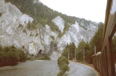 RhB Im Flimser Bergsturzgebiet, 1966