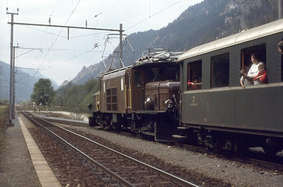 RhB Krokodil Ge 6/6, Waltensburg/Vuorz, 1972