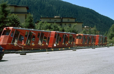 DPB Davos Dorf, alte Parsennwagen, 2002