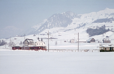 LSE, Grafenort, Pendelzug mit BDeh 4/4, Aufnahme 1965