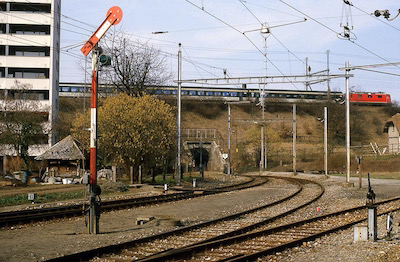SBB Lenzburg-Stadt mit Damm 650, 1984
