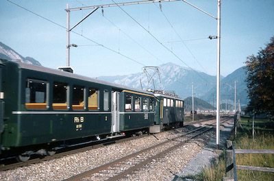 RhB Doppelspur beim Emser Werk, 1968