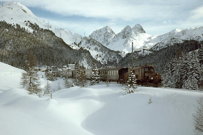 RhB Unterhalb Preda, Krokodil, 1979