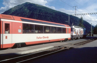 RhB Davos-Dorf, Steinbock-Lok, Aussichtswagen, Fj. 1997