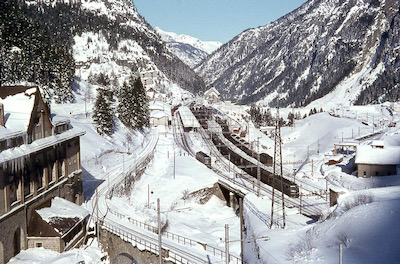 SBB Göschenen, Winter, 1968