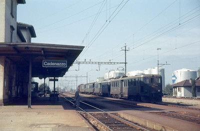 SBB, Cadenazzo, Strecke Bellinzona-Luino, Be 4/6, Aufnahme 1970