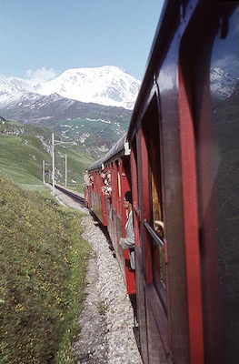 Furka-Oberalp-Bahn, Oberalp, Badus, Aufnahme 1961