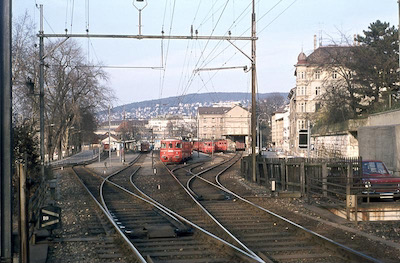SiTB, Zürich Selnau, BDe 4/4, Aufnahme 1972