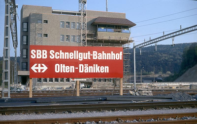 SBB Däniken, Stellwerk Schnellgut-Bahnhof 1975