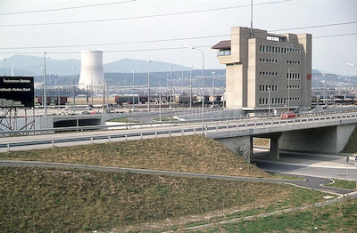 SBB Däniken, Kühlturm, Stellwerk, 1976