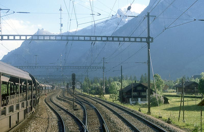 BLS Kandersteg Süd, Weichenstrasse, Autozug, 1989