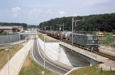 SBB Hafenbahn in der Hagnau, Birsfelden, 1972