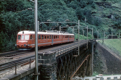 SBB RAe 4/8 Roter Doppelpfeil, Polmengo-Brücke, 1957
