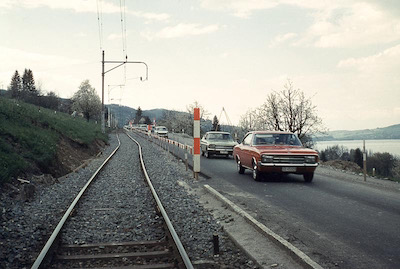 SBB Beinwil am See - Mosen, verschobene Geleise, 1970