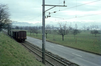 SBB Seetalbahn, Hitzkirch, Baldeggersee, Alpen, 1966