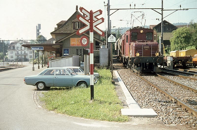 SBB Beinwil am See, 38‰, De 6/6, von Reinach, 1975