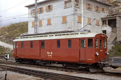 RhB Ospizio Bernina, Gepäcktriebwagen, 1970 (Photo: Karl Meyer)