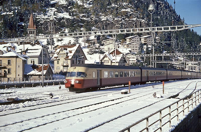 SBB, Göschenen, RAe TEE II Gottardo, Aufnahme 1970