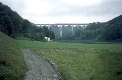 SBB, Grandfey-Viadukt zwischen Düdingen und Granges-Paccot, Röstigraben, Aufnahme 1969