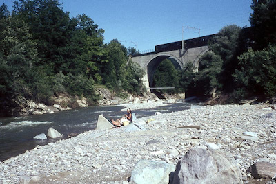 SBB, Flamatt, Sensebrücke, Aufnahme 1965