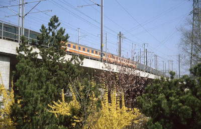 SBB, Zürich Oerlikon, Linie nach Schaffhausen, Schnellzug, Aufnahme 1983