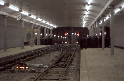 SZB, Hauptbahnhof Bern, unterirdische Station, Aufnahme 1965